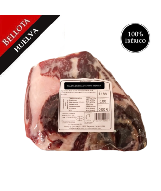 Ibérico Bellota Shoulder (Huelva), 100% Iberian Breed - Pata negra - BONELESS - Caña